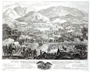 Bataille mémorable de Buena Vista, combattue les 22 et 23 février 1847, entre le général Taylor et Santa Anna